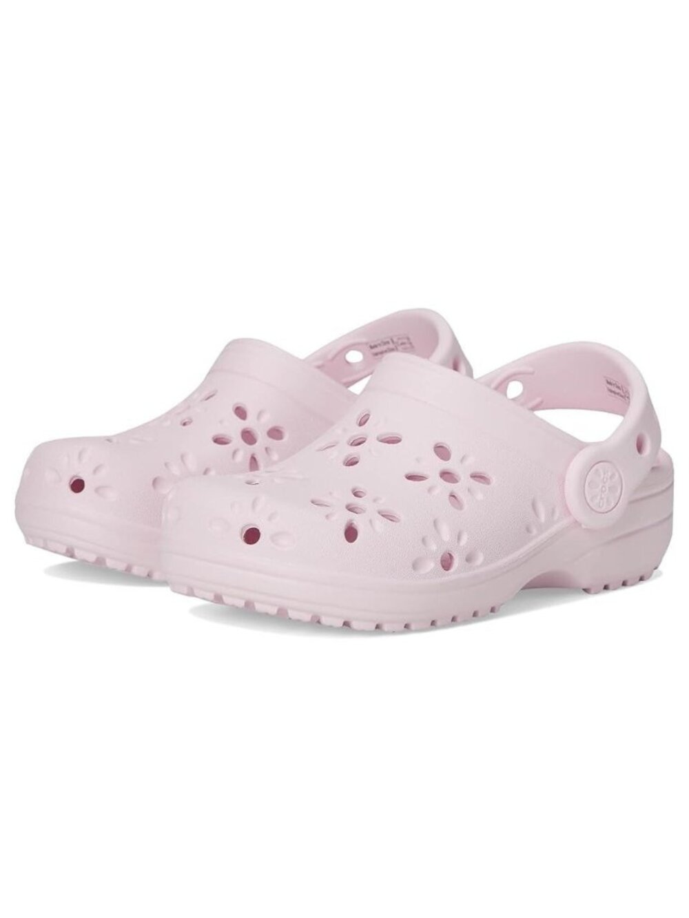 Crocs Kids Classic Clogs with Floral Cut Out Design (Toddler) Size c10 Pink Milk